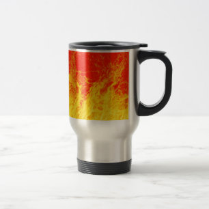 Mug De Voyage Feu rouge et jaune qui brûle
