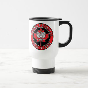 Mug De Voyage Feuille canadienne polonaise ronde de Vancouver