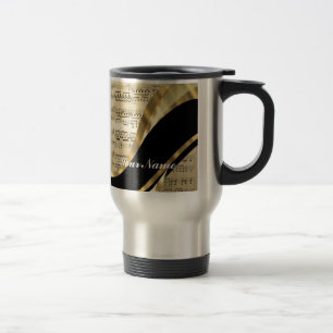 Mug De Voyage Feuille de musique élégante