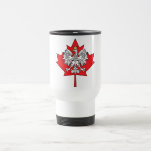 Mug De Voyage Feuille d'érable canadienne polonaise