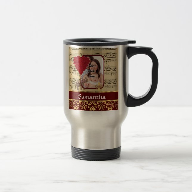 Mug De Voyage Feuille éléphant et musique (Droit)