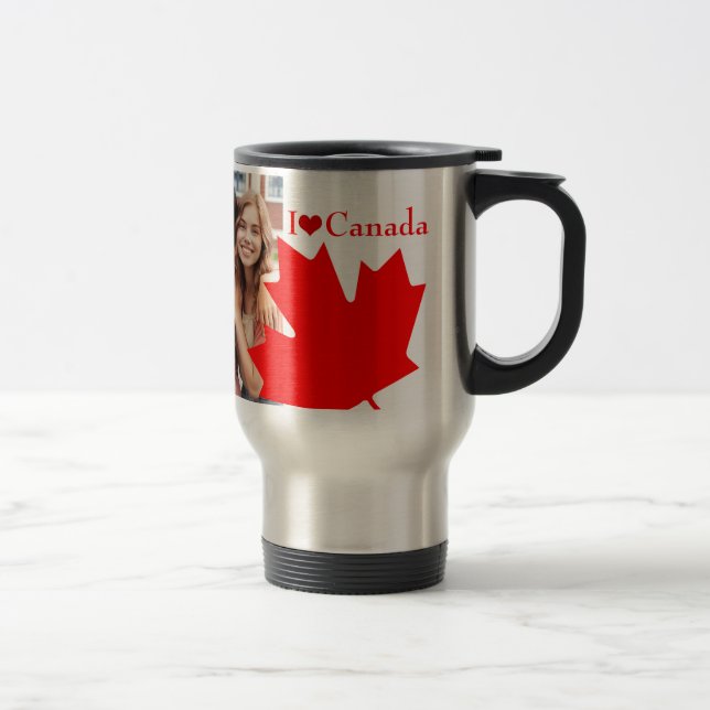 Mug De Voyage Feuilles branchés de l'érable rouge I Love Canada  (Droit)