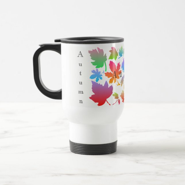 Mug De Voyage Feuilles d'automne colorées (Gauche)