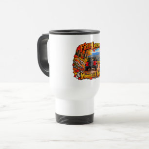 Mug De Voyage Feuilles d'automne rouges & Sentiers de montagne