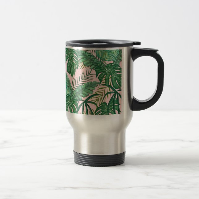 Mug De Voyage Feuilles tropicaux (Droit)