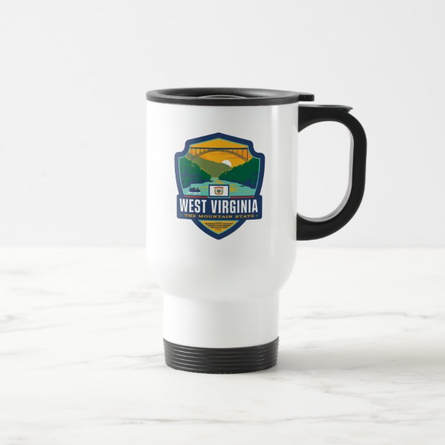 Mug De Voyage Fierté de l'État | Virginie occidentale (Droite)