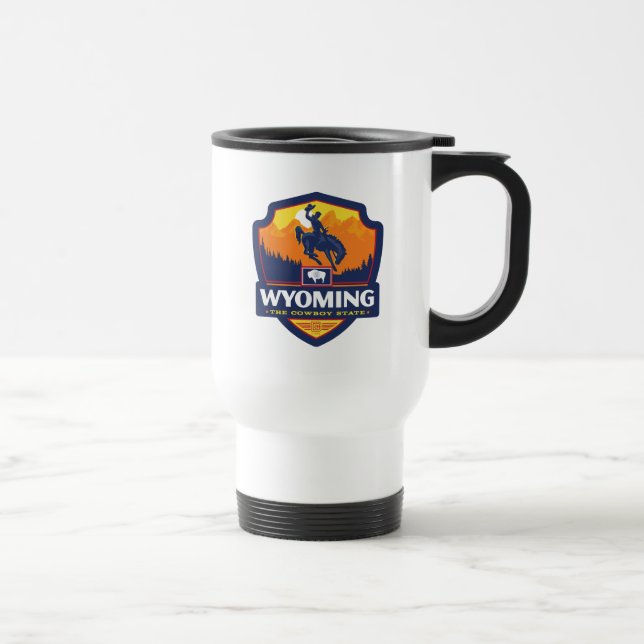 Mug De Voyage Fierté de l'État | Wyoming (Droite)