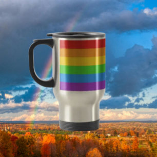 Mug De Voyage Fierté en voyage : Drapeau arc-en-ciel