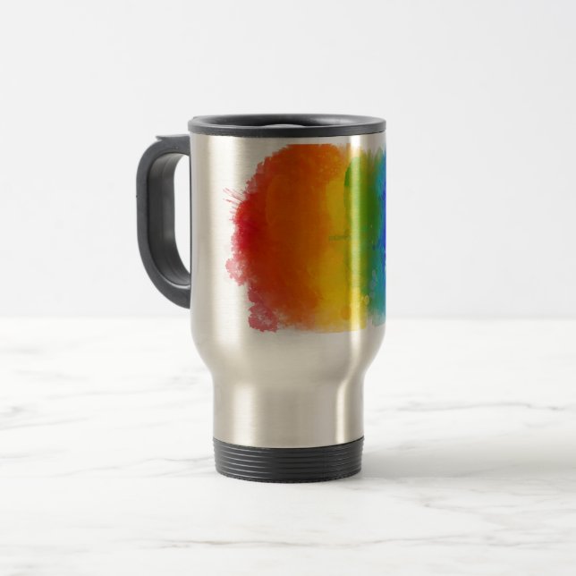 Mug De Voyage Fierté moderne de SlipperyJoe éclaboussure d'énerg (Devant gauche)