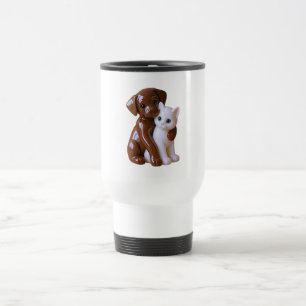 Mug De Voyage Figurine de chien et de chat