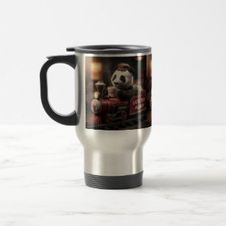 Mug De Voyage Figurine de panda adorable sur un train jouet vin