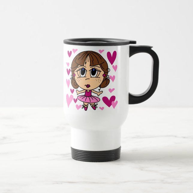 Mug De Voyage Fille de ballerine (Droite)