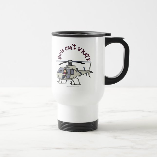 Mug De Voyage Fille de l'hélicoptère léger (Droite)