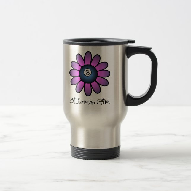 Mug De Voyage Fille rose de billards (Droit)