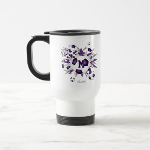 Mug De Voyage filles balle de football souffler violet
