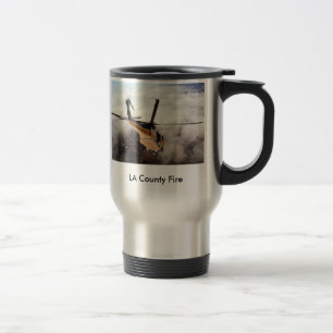 Mug De Voyage Firehawk par des nuages, le feu du comté de LA