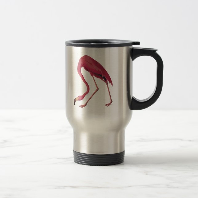 Mug De Voyage Flamant rose américain rose Audubon Bird Art Vinta (Droit)