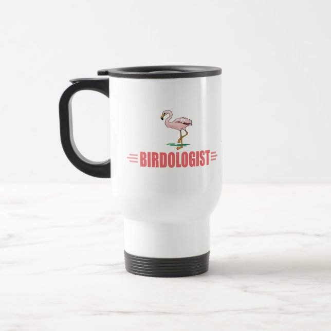 Mug De Voyage Flamant rose drôle (Gauche)