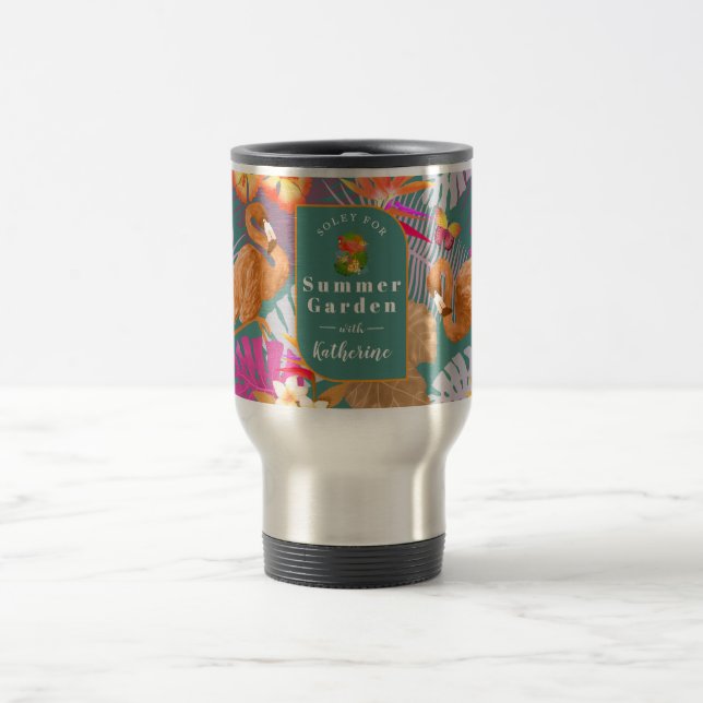 Mug De Voyage Flamant rose Garden Turquoise (Centre)