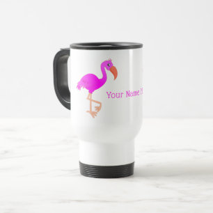 Mug De Voyage Flamant rose rose Voyage Musique Nom personnalisé