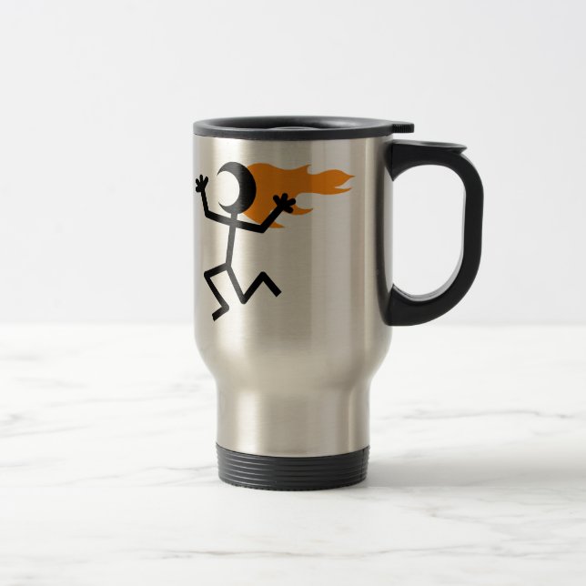 Mug De Voyage Flaming head (Droit)