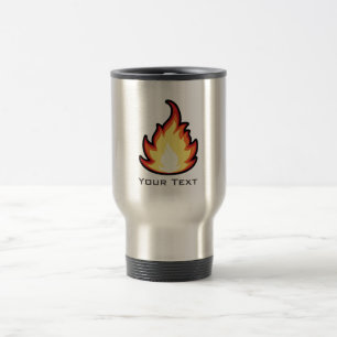 Mug De Voyage Flamme de feu ; look métallique