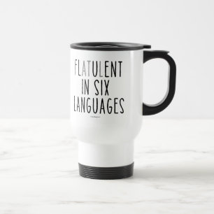 Mug De Voyage Flatulent en six langues
