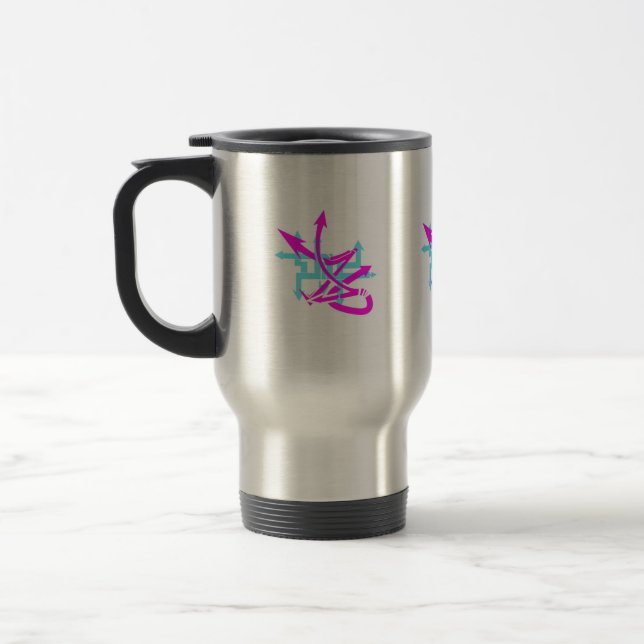 Mug De Voyage Flèches Abstraites Voyage/Mug Commuter (Gauche)