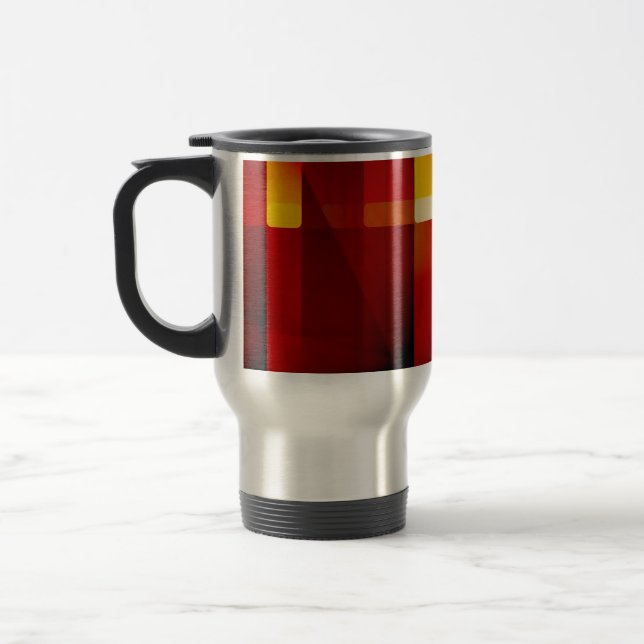 Mug De Voyage Flèches rouges Abstraites (Gauche)