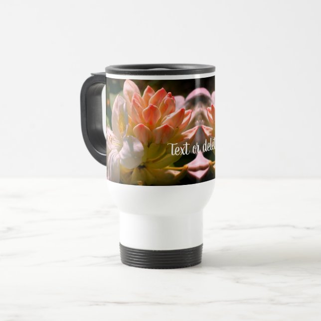 Mug De Voyage Fleur Azalée blanche personnalisée (Devant gauche)