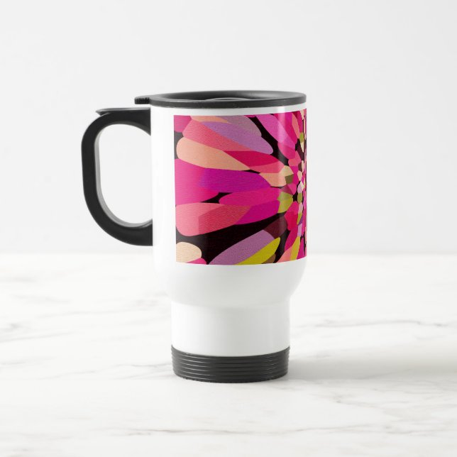 Mug De Voyage Fleur Confetti Rose (Gauche)