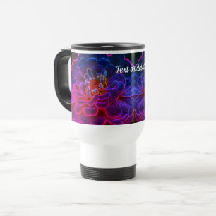 Mug De Voyage Fleur d'art Abstraite Zinnia personnalisée
