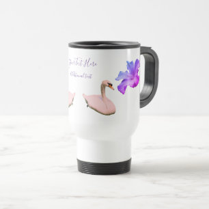 Mug De Voyage Fleur de cygne et d'Hibiscus unique personnalisée