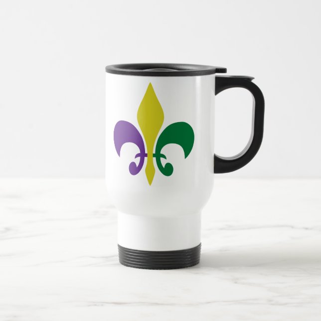 Mug De Voyage ~ Fleur De Lis de mardi gras (Droite)