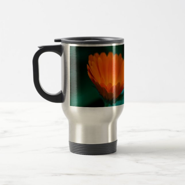 Mug De Voyage Fleur de marguerite orange (Gauche)