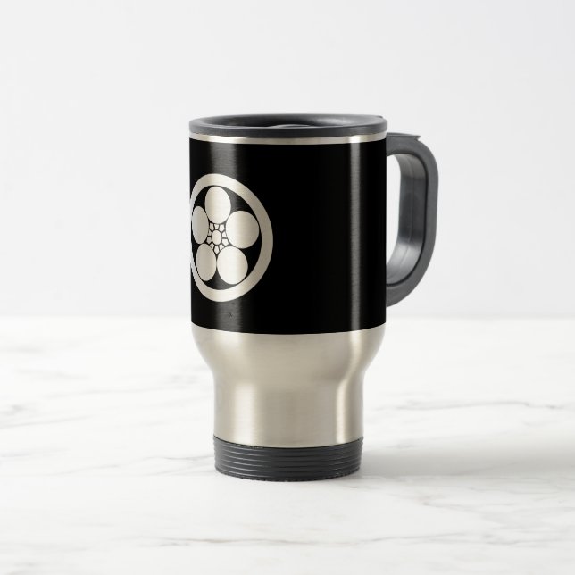 Mug De Voyage Fleur de prune de style Umebachi en cercle (Devant droit)