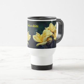 Mug De Voyage Fleur Rosebud Jaune Personnalisée