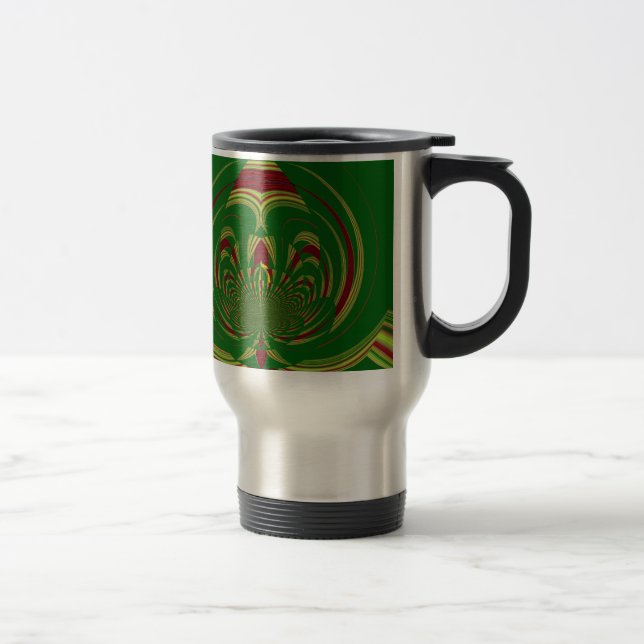 Mug De Voyage Fleur Vert (Droit)