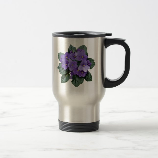 Mug De Voyage Fleur violet violet de jardin d'Afrique (Droit)