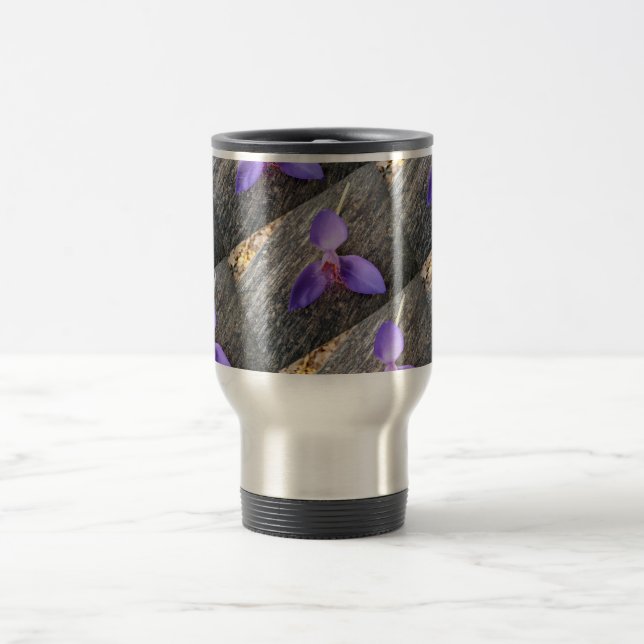Mug De Voyage Fleur violette sur banc (Centre)