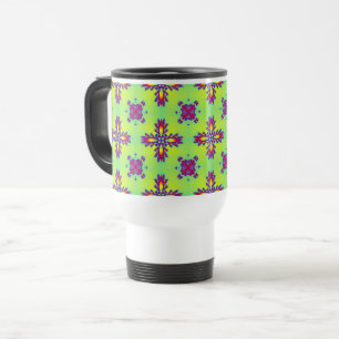 Mug De Voyage Fleurs Artdeco dans le style rétro