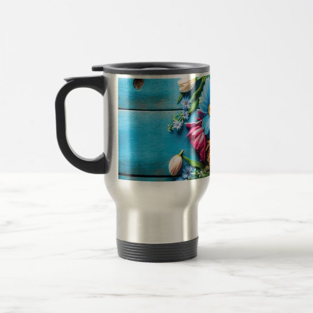 Mug De Voyage Fleurs colorées (Gauche)