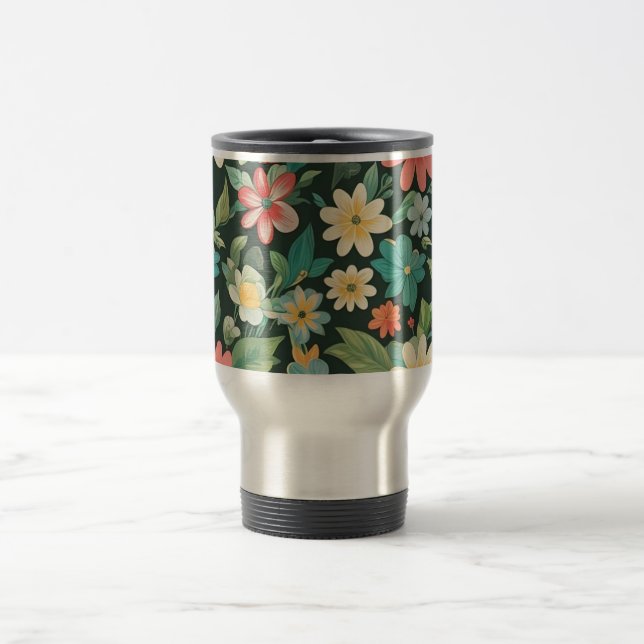 Mug De Voyage Fleurs Colorées/Printemps (Centre)