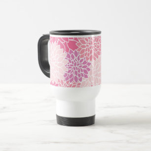 Mug De Voyage Fleurs Dahlia, Motif De Fleurs, Dahlia Rose