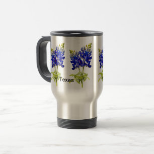 Mug De Voyage Fleurs de bleuets du Texas