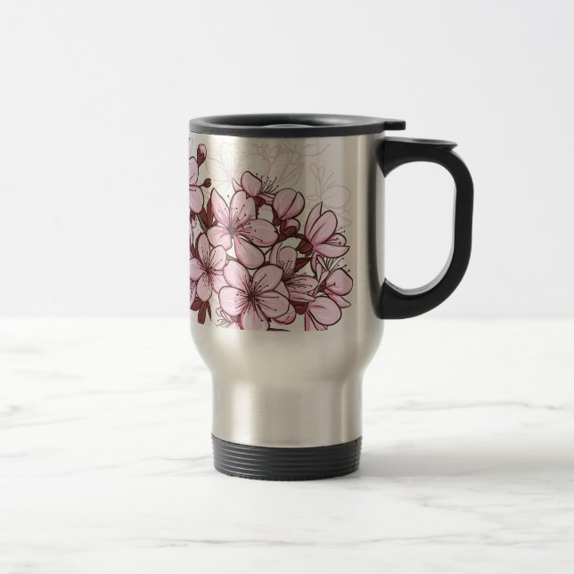 Mug De Voyage Fleurs de cerisier (Droit)
