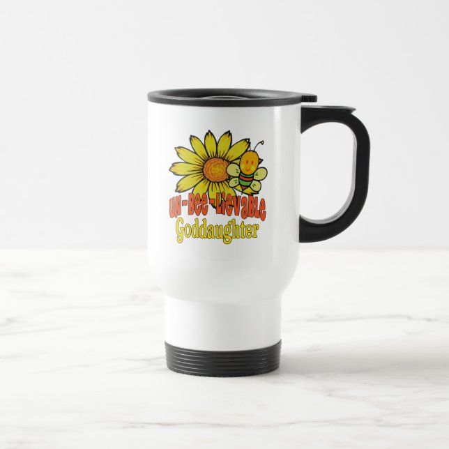 Mug De Voyage Fleurs de soleil et abeilles incroyables Godgirl (Droite)