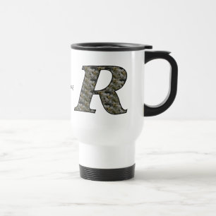 Mug De Voyage Fleurs d'hortensia à monogramme initial R personna