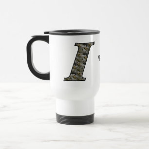 Mug De Voyage Fleurs d'hortensia personnalisées avec initiale de