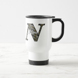 Mug De Voyage Fleurs d'hydrangea à initiale de monogramme N Pers